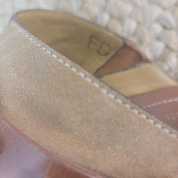 COLE HAAN SLIP-ON SUEDE WEDGE HEELS CLOGS BUCKLE SANDAL WOMEN'S SIZE 9 - Picture 5 of 13